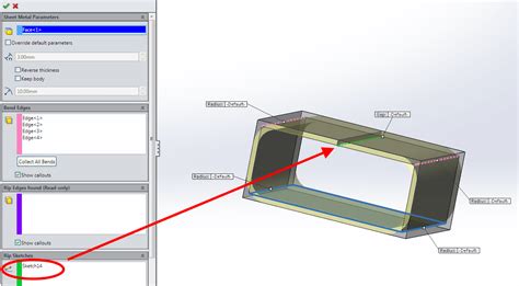 converting a part to sheet metal solidworks|rip sketches.